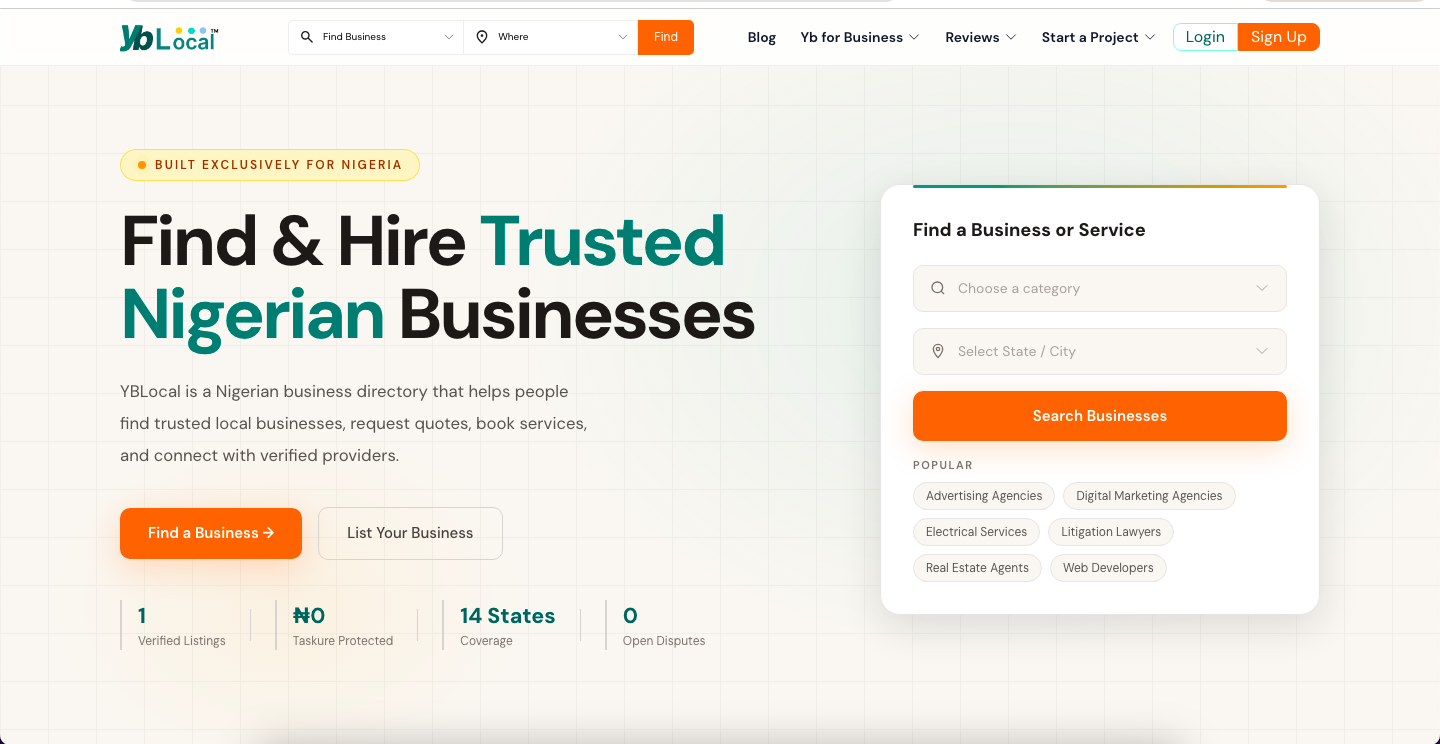 Building a Local Commerce &amp; Services Marketplace for Nigeria
